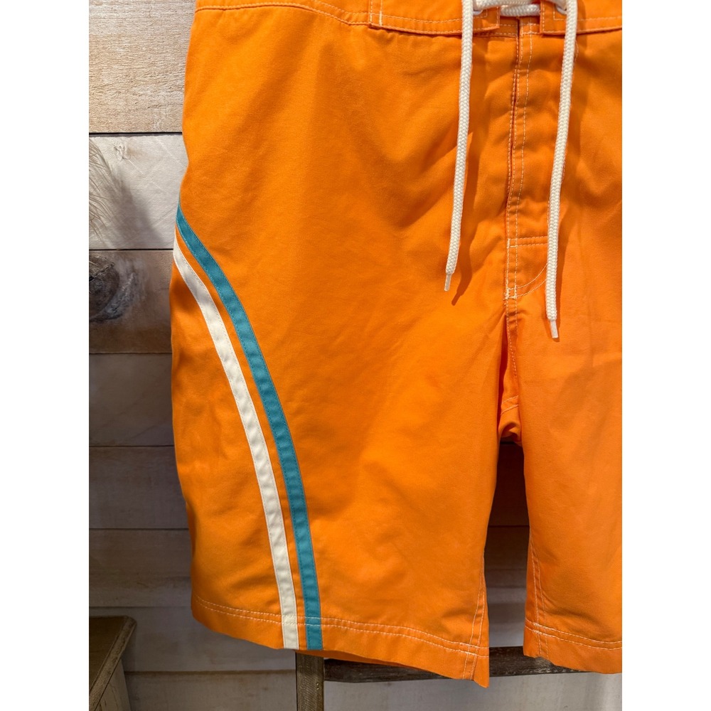 Gap Mens Orange Board Shorts Teal White Side Stripe Swim Trunks Large